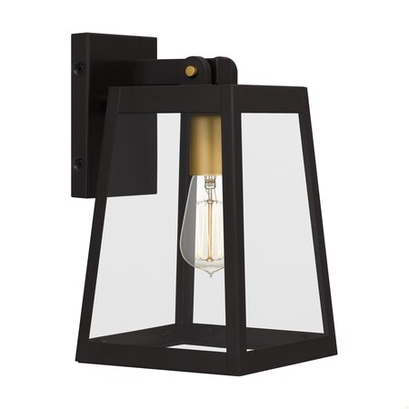 Quoizel Amberly Grove 1-Light Western Bronze Outdoor Wall Lantern AMBL8407WT